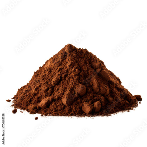 Pile of soil isolated on transparent background. PNG