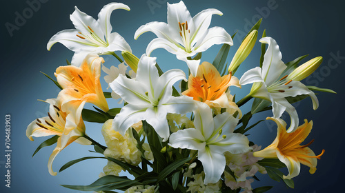 Easter lilies and spring flowers symbolizing renewal