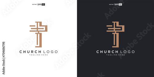 Church logo. Christian symbols. The Cross of Jesus
