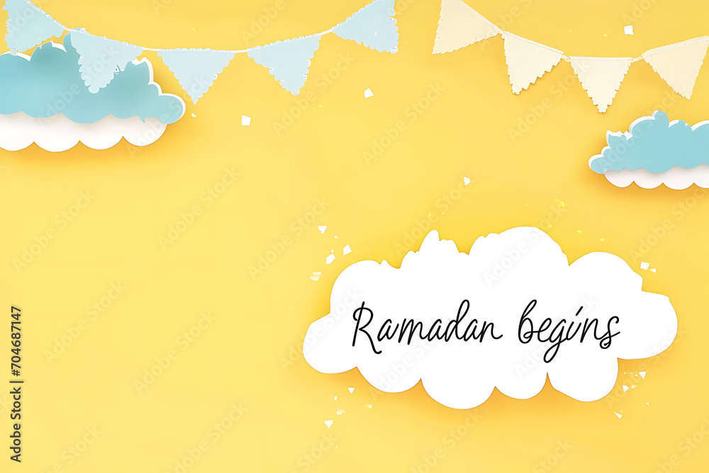 Yellow Background Clouds with text 