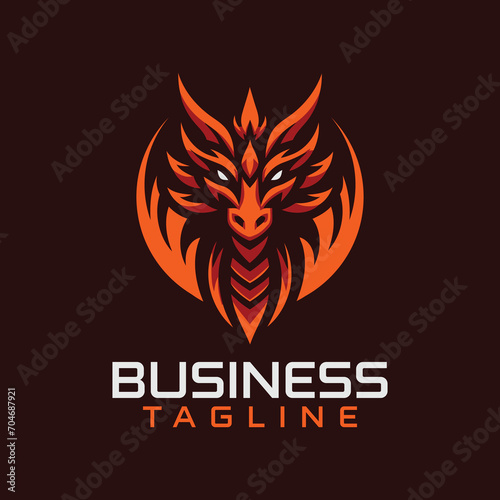 dragon sports logos, emblems, badges, esport, gaming, Vector