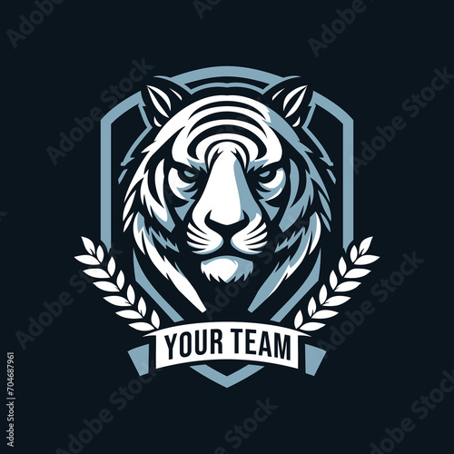 tiger sports logos, emblems, badges, esport, gaming, Vector