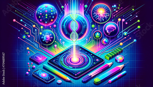 A vibrant glimpse into the future of healthcare and technology.