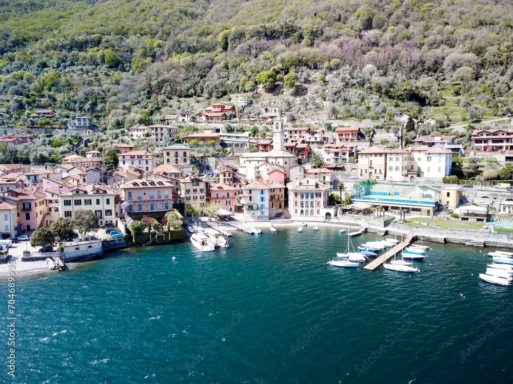 View of the harbor and Piazzetta in summer. Portofino, Liguria, Italy