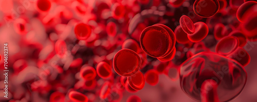 Red Blood Cells Under Microscope Scientific Study of Hematology 
