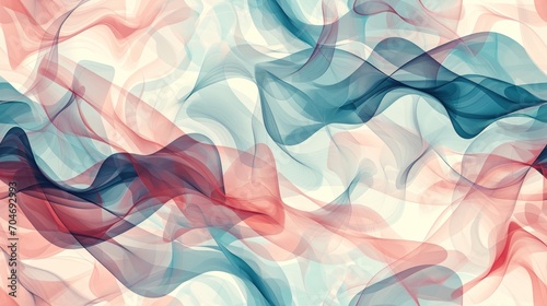  a blue  red  and white abstract background with wavy lines on a light pink and light blue color scheme.