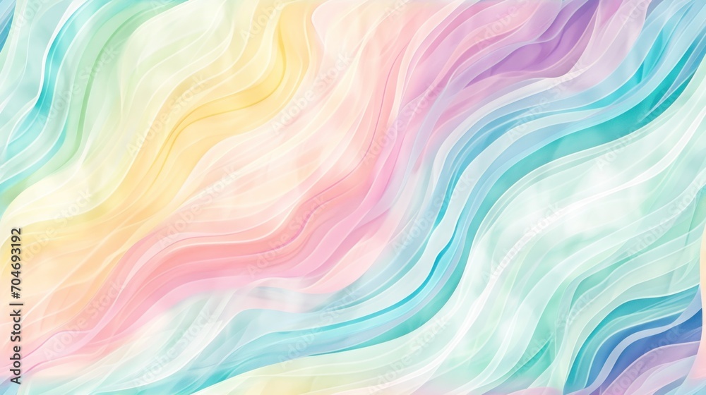  a multicolored background with wavy lines in pastel shades of blue, pink, yellow, and green.