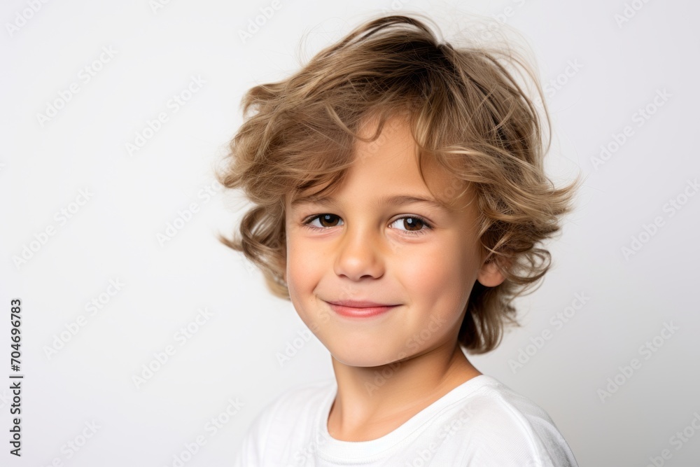 Portrait of cute little boy with blond hair. Studio shot. Portrait of cute little boy with blond hair. Studio shot.