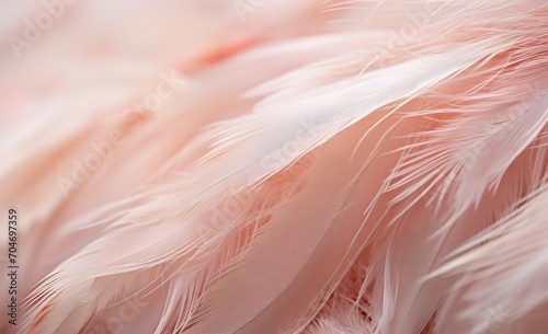 Close up of pink flamingo feathers