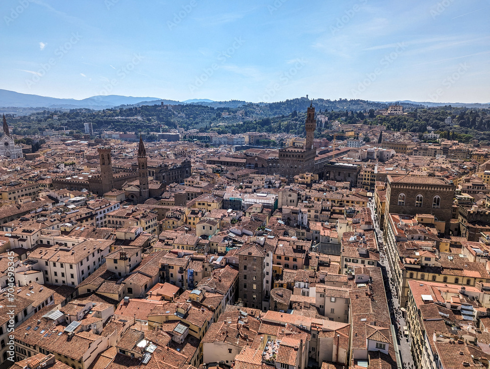Panoramic view of Florence and the Palazzo Vecchio Panoramic view of Florence and the Palazzo Vecchio