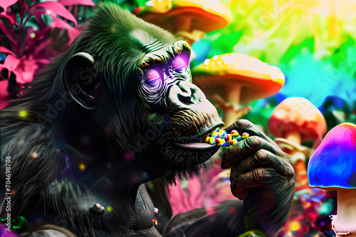 Psychedelische Affenreise: Ein bunter Ausflug in die Tierwelt - Stoned Ape Theory