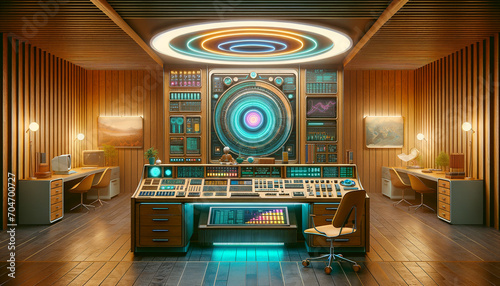 Retro-Futuristic Data Console: Blending Vintage Style with Future Technology