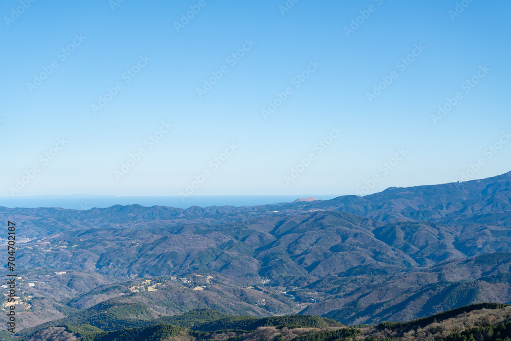 静岡県沼津市戸田　達磨山山頂から見た風景