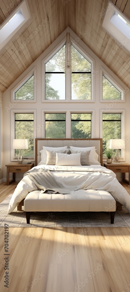Bright and Airy Bedroom with Large Windows Bright and Airy Bedroom with Large Windows