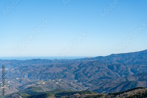 静岡県沼津市戸田 達磨山山頂から見た風景