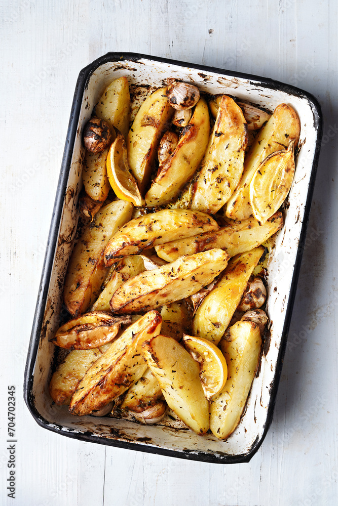 roasted greek lemon potato