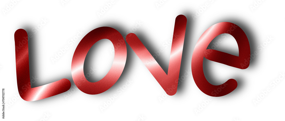 Handwritten Love textured lettering with drop shadow, 3d effect Handwritten Love textured lettering with drop shadow, 3d effect