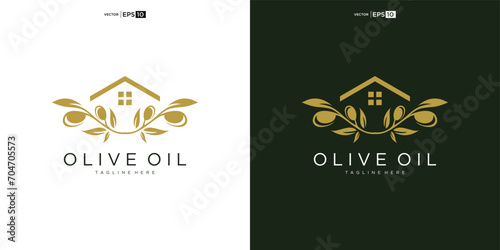 Olive logo icon design template flat. Natural extra virgin oil. beauty, cosmetic logo