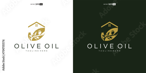 Olive logo icon design template flat. Natural extra virgin oil. beauty, cosmetic logo