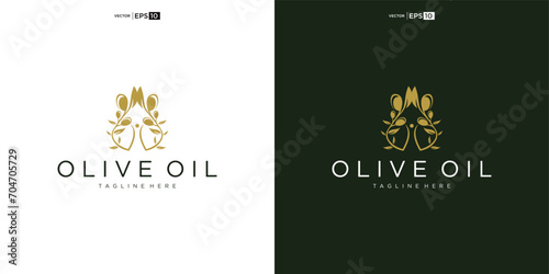 Olive logo icon design template flat. Natural extra virgin oil. beauty, cosmetic logo