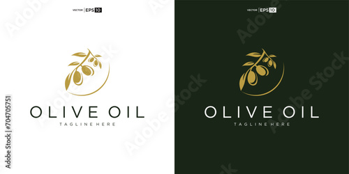 Olive logo icon design template flat. Natural extra virgin oil. beauty, cosmetic logo