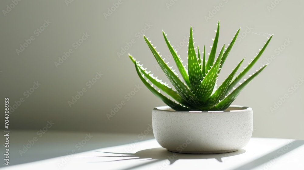 a close up of a plant in a pot on a table with a light coming through the window behind it. a close up of a plant in a pot on a table with a light coming through the window behind it.
