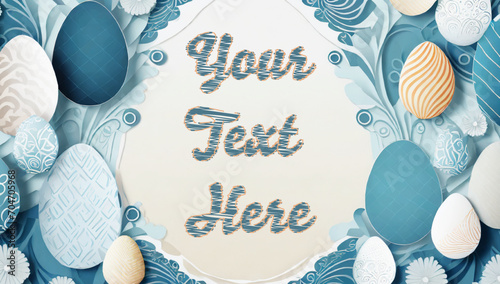 easter card with eggs