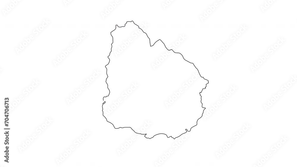 animated sketch of the map icon for the country of Uruguay animated sketch of the map icon for the country of Uruguay