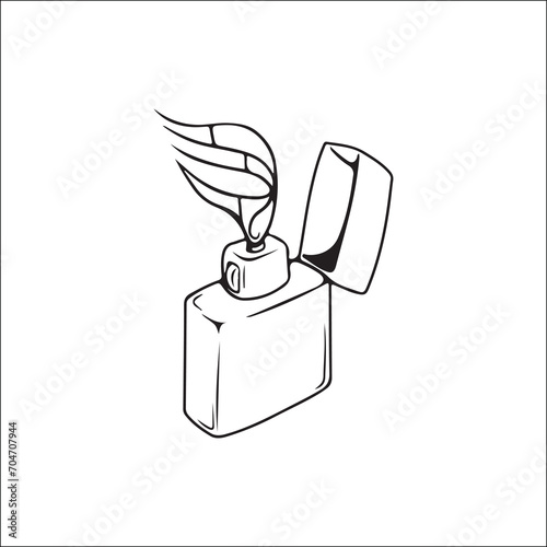 old school lighter vector illustration