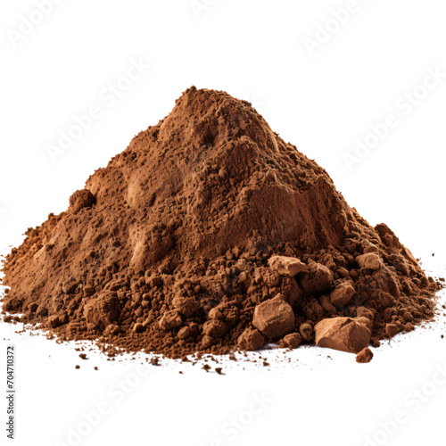 soil isolated, Heap soil, pile soil, Transparent png Background, Gardening or planting concept.
