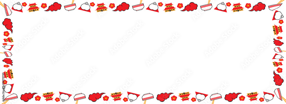 Fototapeta premium The Chinese boarder for Decor or holiday concept