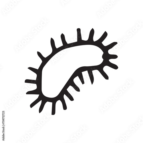 a bacterium. Doodle. medical icon. the icon. on a white background. medical equipment. telephone. doctor. to heal.