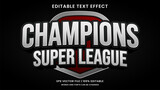 Champion Super League  editable text effect