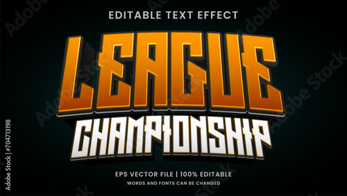 League Championship Editable Text Effect