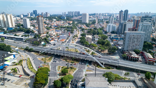 Metallic Bridge. Reinaldo de Oliveira Viaduct in the city of Osasco, Sao Paulo, Brazil.