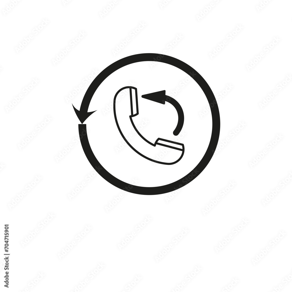 Phone call refresh icon. Vector illustration. EPS 10. Phone call refresh icon. Vector illustration. EPS 10.