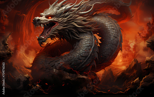The chinese zodiac dragon