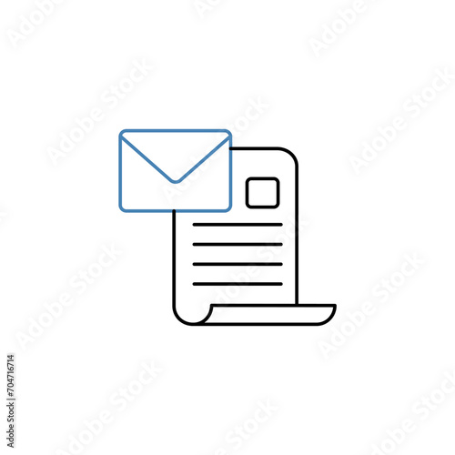 newsletter concept line icon. Simple element illustration. newsletter concept outline symbol design.