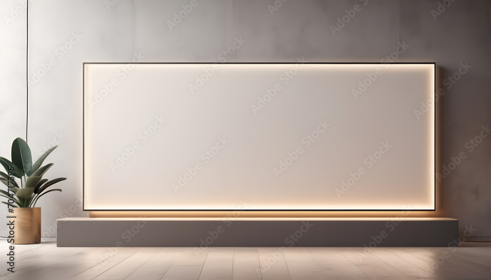Obraz premium Blank Bannar, Display, Notice board, screen, advertising billboard notice board display copy space text marketing illustration 