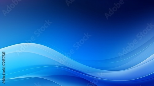 Blue abstract background with smooth and soft blue gradient waves