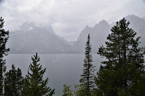 Jenny Lake foggy view