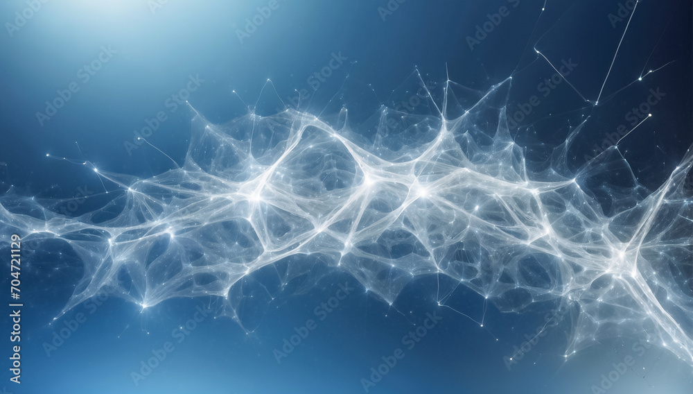A blue background filled with abstract white particles providing ample space for personalized text or messages. Perfect for custom design applications A blue background filled with abstract white particles providing ample space for personalized text or messages. Perfect for custom design applications