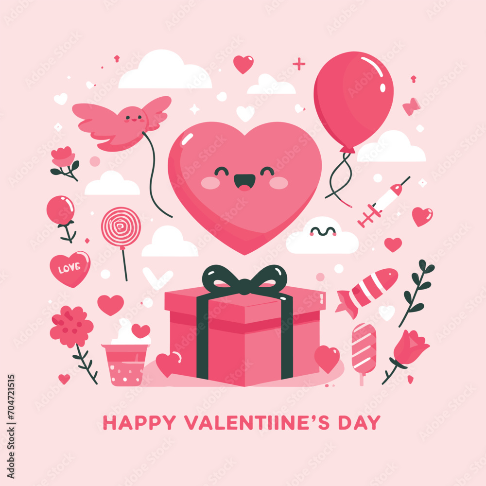 Valentine's Day Minimal Heart Design Card