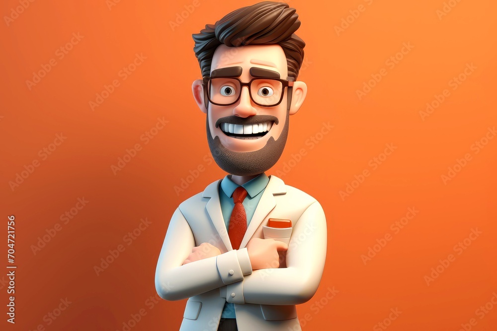 3d minimal scene, mockup doctor character 3d minimal scene, mockup doctor character