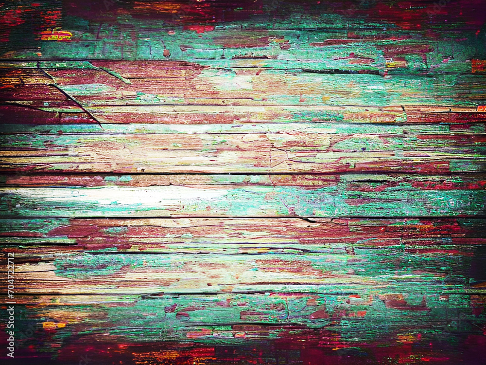 Colorful painted wooden planks as background texture