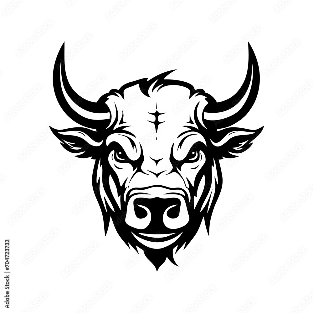 black angry bull head logo black angry bull head logo