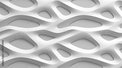 white and grey 3D decorative seamless pattern