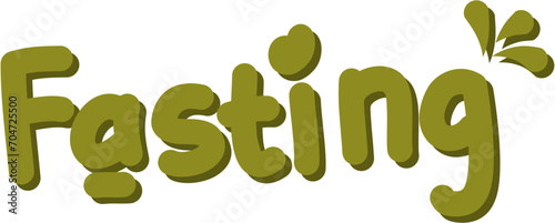 Hand lettering of fasting