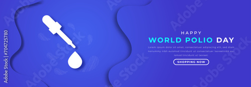 World Polio Day Paper cut style Vector Design Illustration for Background, Poster, Banner, Advertising, Greeting Card
