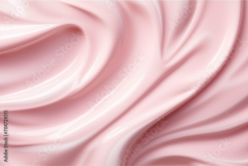 Texture of cosmetic skincare product applied on pink background. Cream and lotion swatch.
